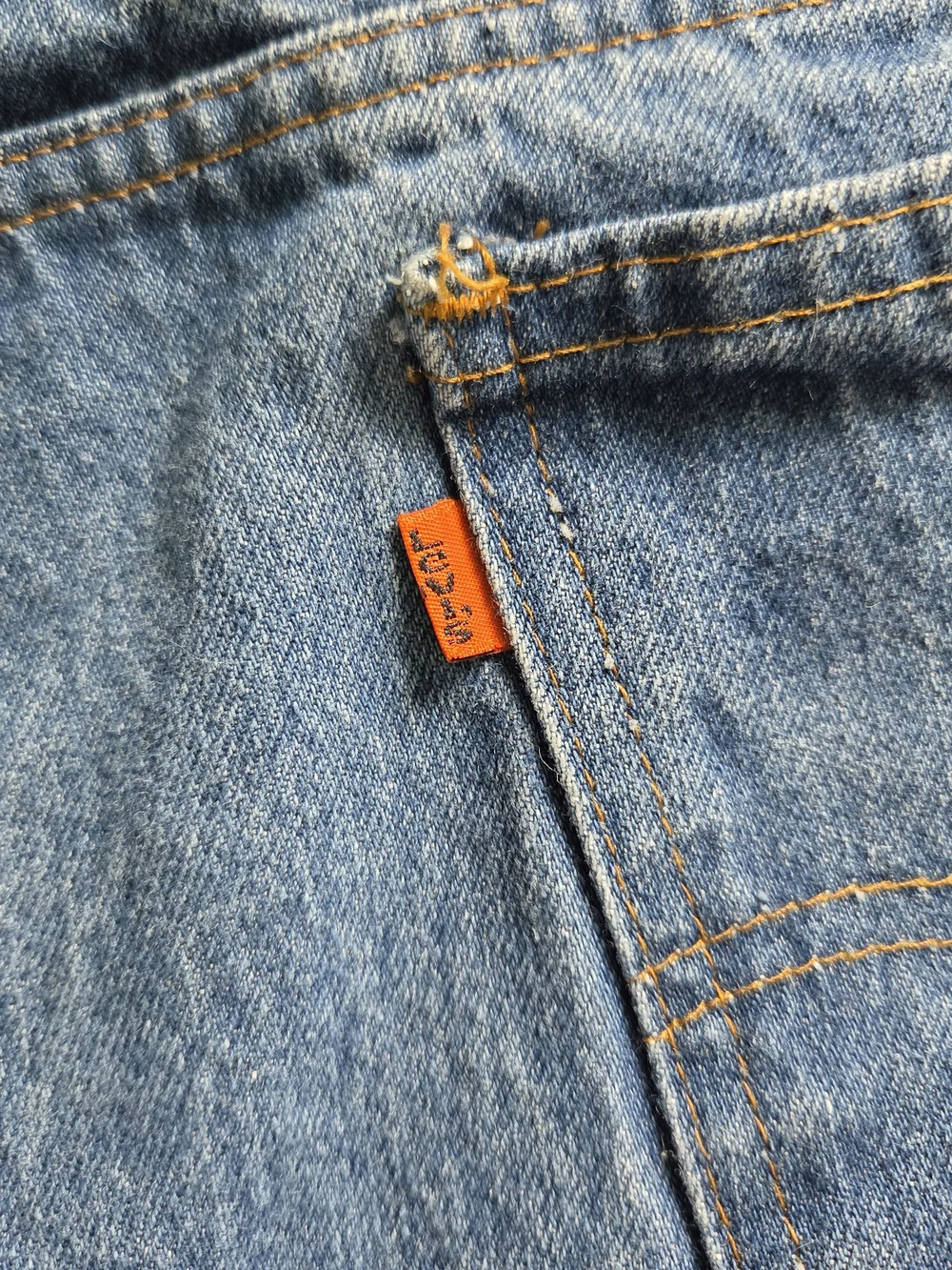 Vintage 1980's Mens Levi's Orange Tab 502 Denim Blue Jeans 36x33 Classic Fit
